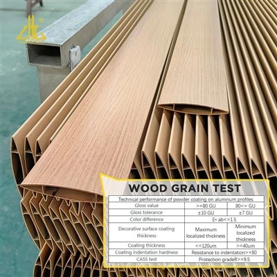 Ál Extrusion Wood Grain Outdoor Louver Aluminum Profile